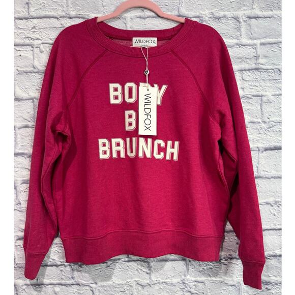 WILDFOX "Body By Brunch" Sommer Sweater Small NWT* - Picture 3 of 6